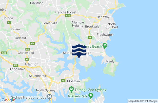 Shell Cove, Australiaの潮見表地図