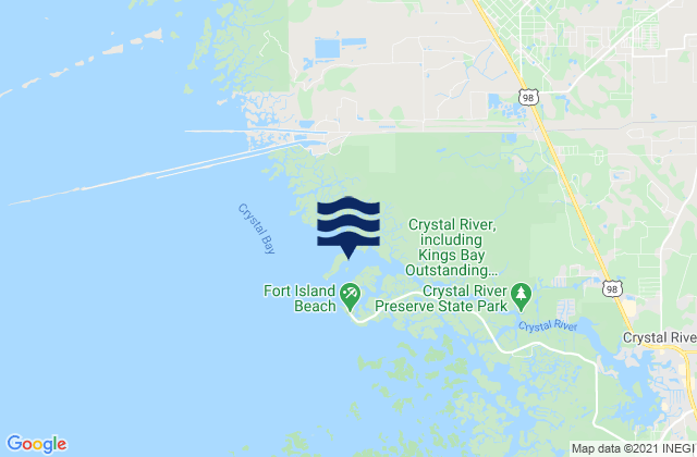 Shell Island (North End), United Statesの潮見表地図