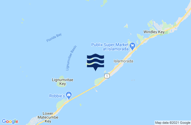 Shell Key Channel (Florida Bay), United Statesの潮見表地図