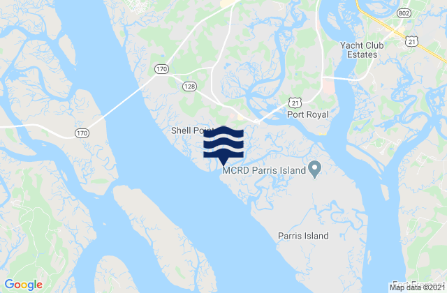Shell Point, United Statesの潮見表地図