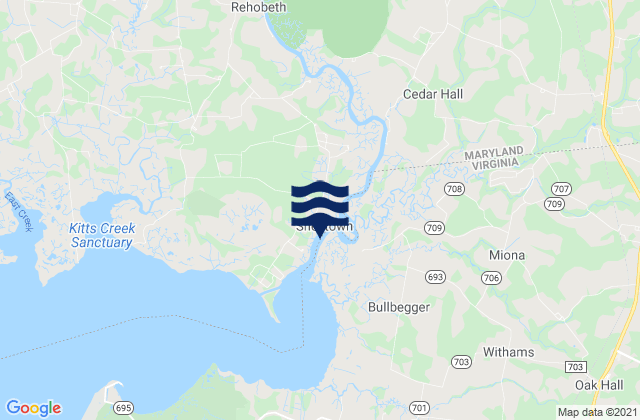 Shelltown, United Statesの潮見表地図