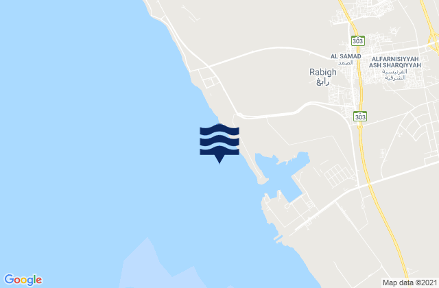 Sherm Rabegh, Saudi Arabiaの潮見表地図