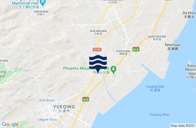 Shifan, Chinaの潮見表地図