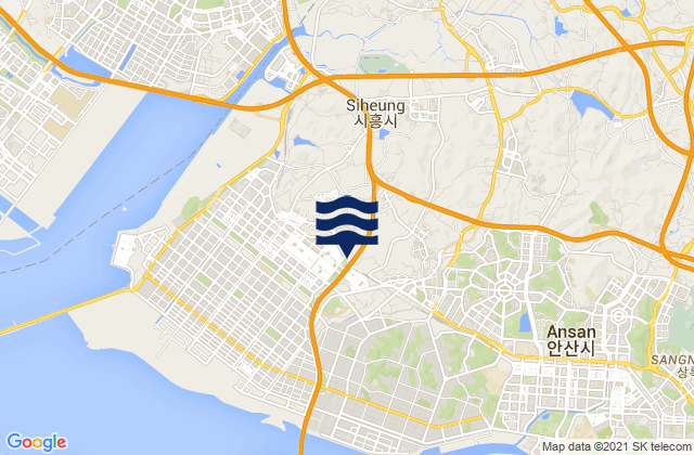 Shihung, South Koreaの潮見表地図