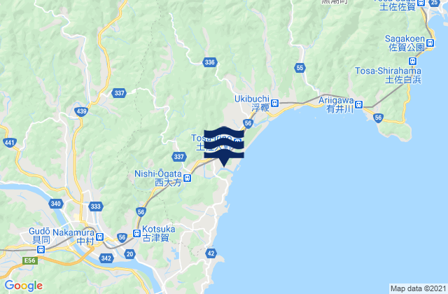 Shimanto-shi, Japanの潮見表地図