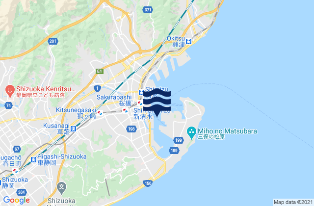 Shimizu Ko, Japanの潮見表地図