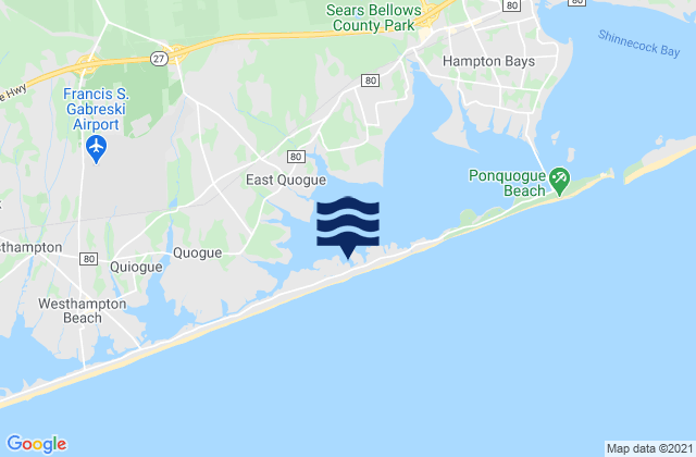 Shinnecock Bay, United Statesの潮見表地図