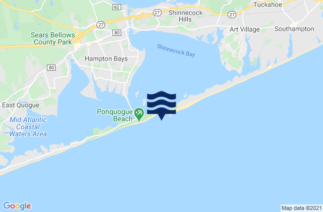 Shinnecock Inlet (ocean), United Statesの潮見表地図