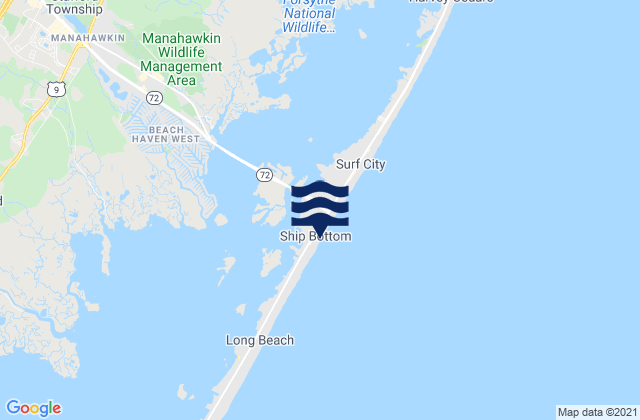 Ship Bottom, United Statesの潮見表地図