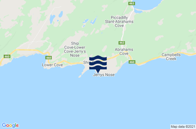 Ship Cove, Canadaの潮見表地図