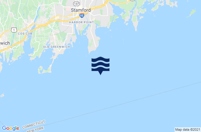 Shippan Point 1.3 miles SSE of, United Statesの潮見表地図