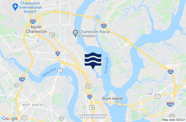 Shipyard Creek (0.8 mile above entrance), United Statesの潮見表地図