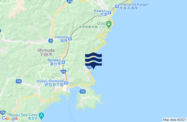 Shirahama, Japanの潮見表地図