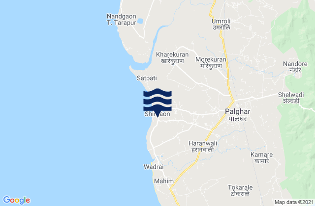 Shirgaon, Indiaの潮見表地図