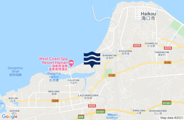 Shishan, Chinaの潮見表地図