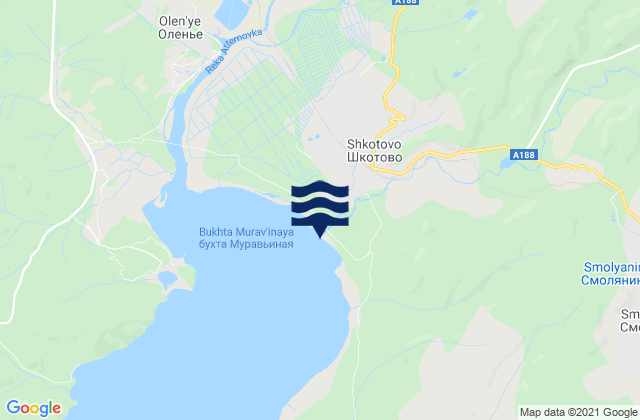 Shkotovo, Russiaの潮見表地図
