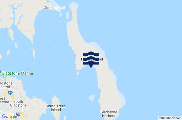 Shoal Bay, Australiaの潮見表地図
