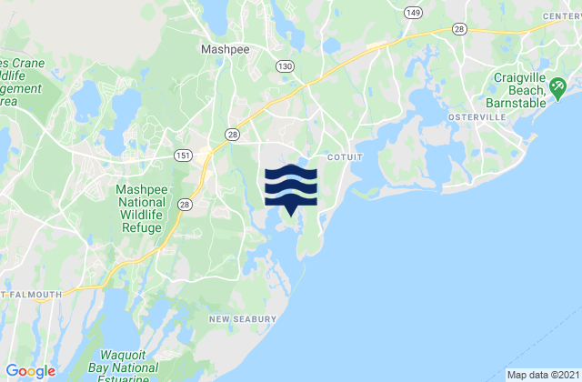 Shoestring Bay, United Statesの潮見表地図