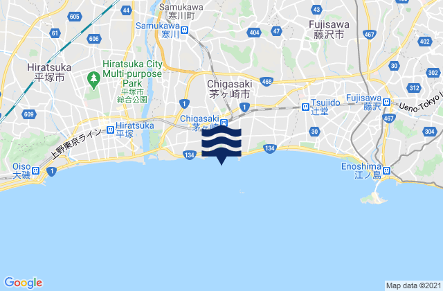 Shonan, Japanの潮見表地図