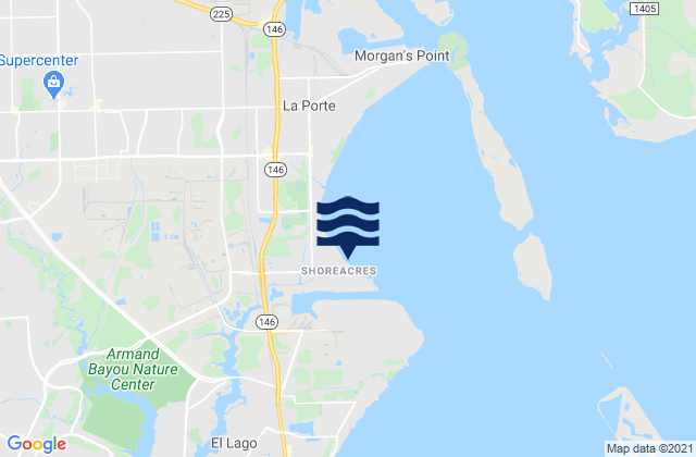 Shoreacres, United Statesの潮見表地図