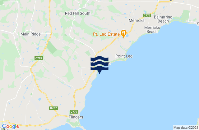 Shoreham Beach, Australiaの潮見表地図