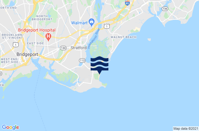 Short Beach Stratford, United Statesの潮見表地図