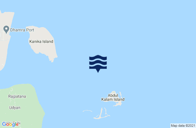 Shortt Island, Indiaの潮見表地図
