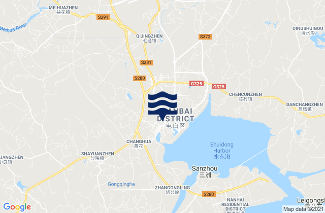 Shuidong, Chinaの潮見表地図