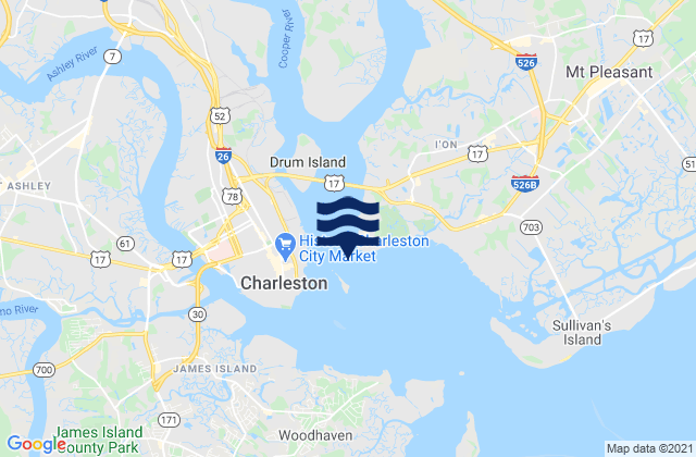 Shutes Reach Buoy 8, United Statesの潮見表地図
