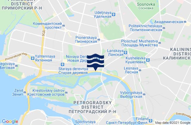 Shuvalovo, Russiaの潮見表地図