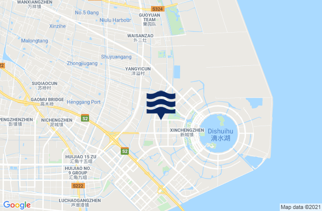 Shuyuan, Chinaの潮見表地図