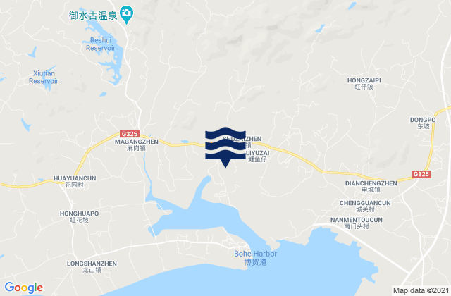 Shuzi, Chinaの潮見表地図