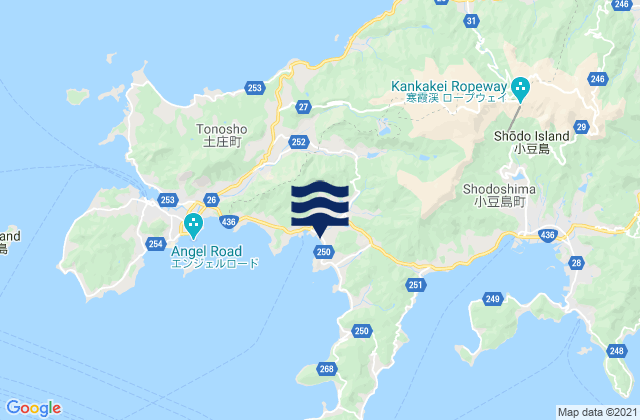 Shōzu-gun, Japanの潮見表地図