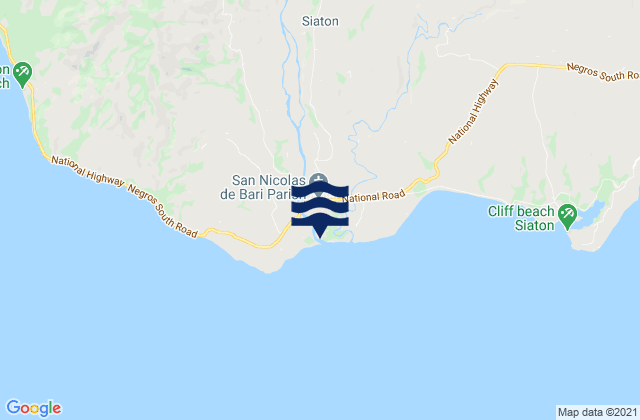 Siaton, Philippinesの潮見表地図