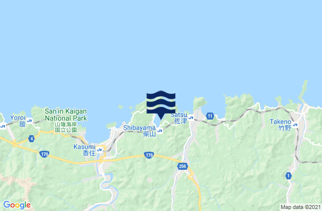 Sibayama, Japanの潮見表地図