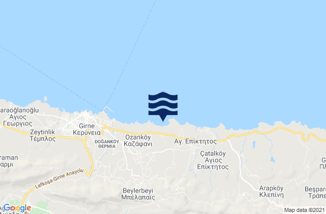 Sicharí, Cyprusの潮見表地図