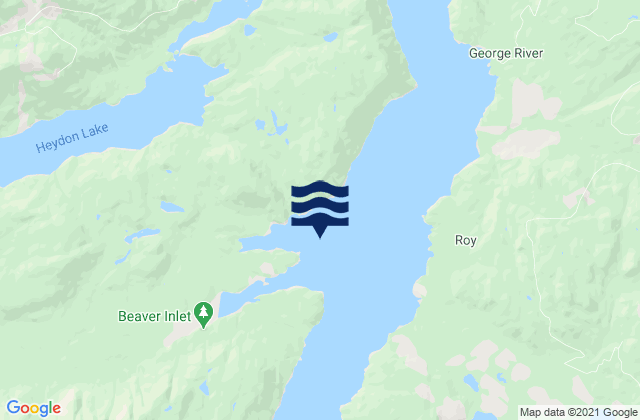 Sidney Bay, Canadaの潮見表地図