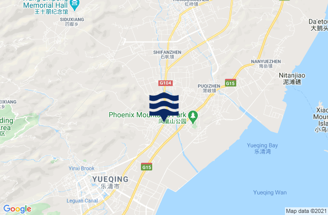Sidu, Chinaの潮見表地図