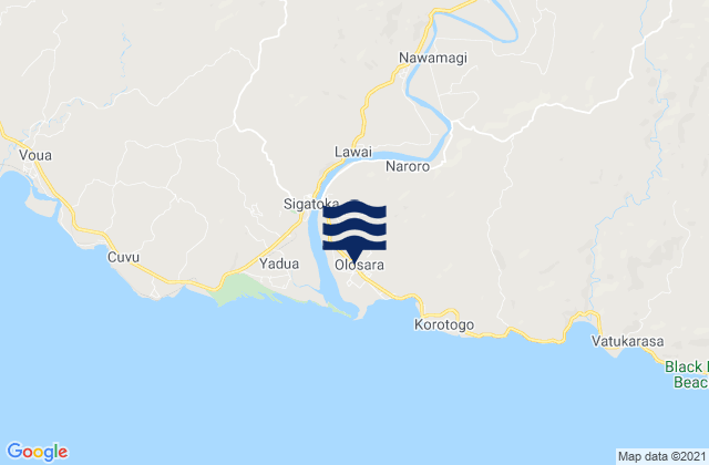 Sigatoka, Fijiの潮見表地図