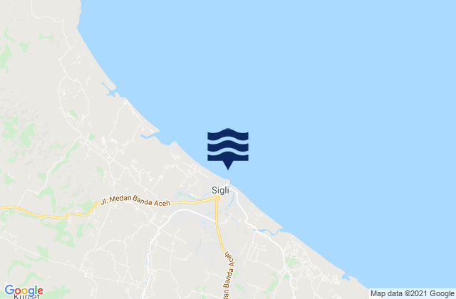 Sigli, Indonesiaの潮見表地図