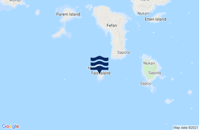 Siis Municipality, Micronesiaの潮見表地図