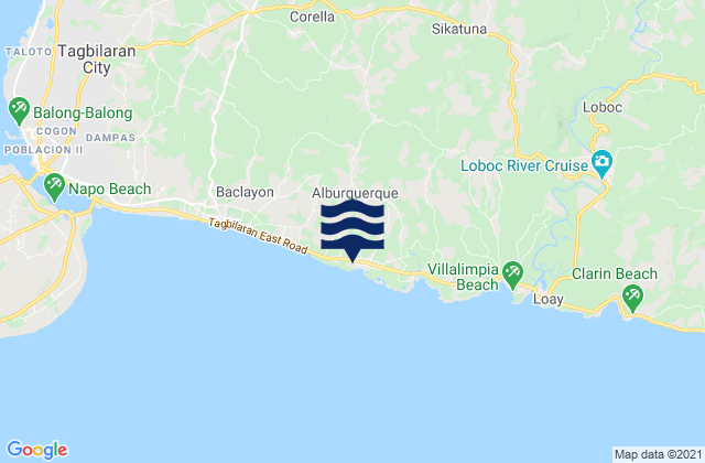 Sikatuna, Philippinesの潮見表地図