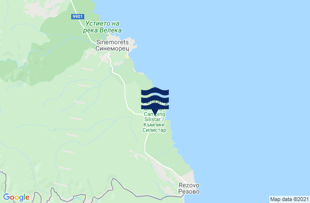 Silistar, Bulgariaの潮見表地図