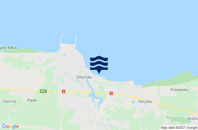 Sillamäe, Estoniaの潮見表地図
