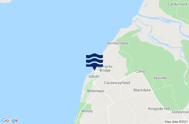 Silloth, United Kingdomの潮見表地図