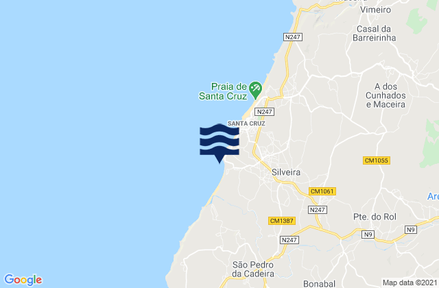 Silveira, Portugalの潮見表地図