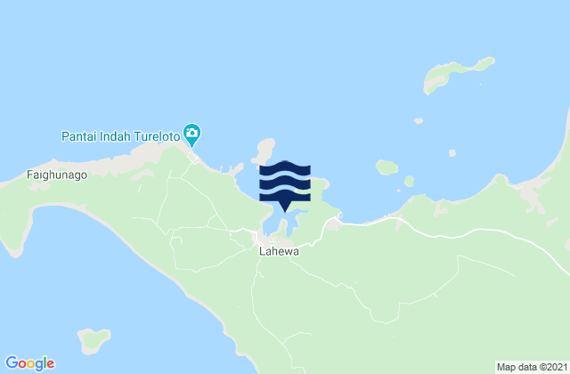 Simanari Bay (Nias Island), Indonesiaの潮見表地図