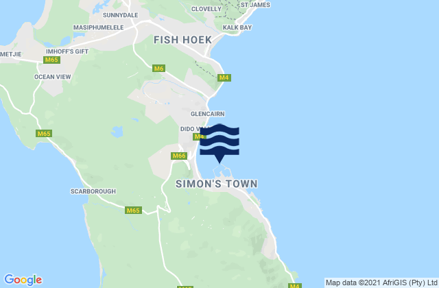 Simons Bay, South Africaの潮見表地図
