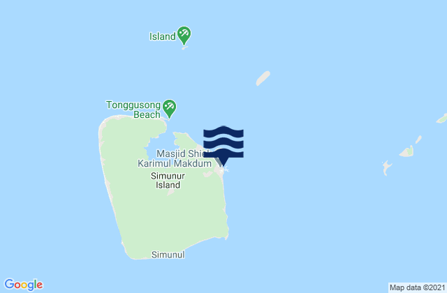 Simunul, Philippinesの潮見表地図