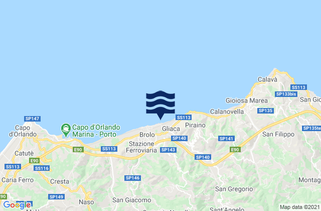 Sinagra, Italyの潮見表地図